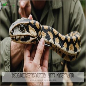 Boa Constrictor Bite First Aid