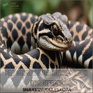 Boa Constrictor Morph Health and Defects