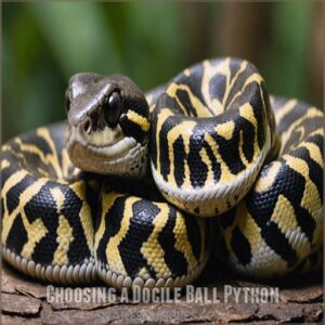 Choosing a Docile Ball Python