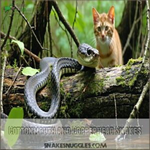 Cottonmouth and Copperhead Snakes