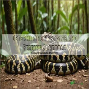 Determining Prey Size and Feeding Schedule Determining Prey Size and Feeding Schedule