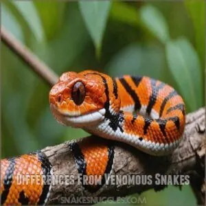 Differences From Venomous Snakes Differences From Venomous Snakes