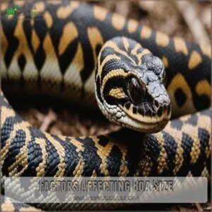 Factors Affecting Boa Size Factors Affecting Boa Size