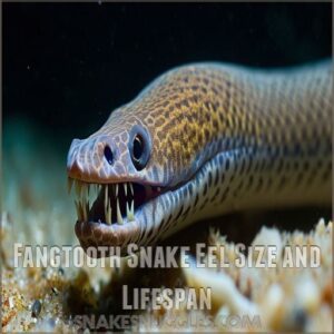 Fangtooth Snake Eel Size and Lifespan