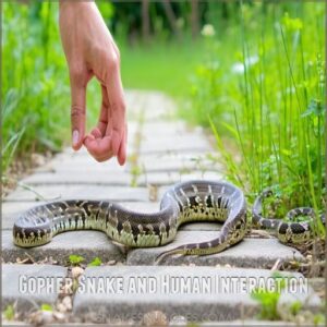 Gopher Snake and Human Interaction