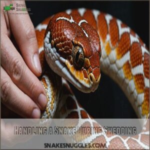 Handling a Snake During Shedding