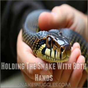 Holding The Snake With Both Hands