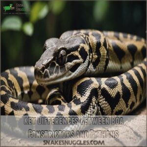 Key Differences Between Boa Constrictors and Pythons