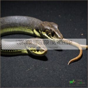 Legless Lizards Vs. Snakes