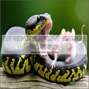 Prey Size and Frequency of Feeding for Ball Pythons