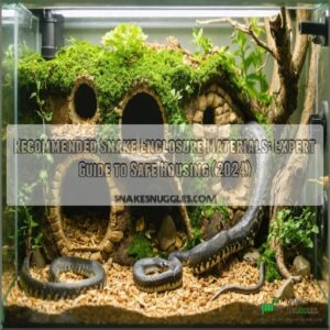 recommended snake enclosure materials