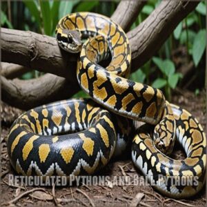 Reticulated Pythons and Ball Pythons