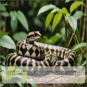 Size Comparison With Other Snakes Size Comparison With Other Snakes