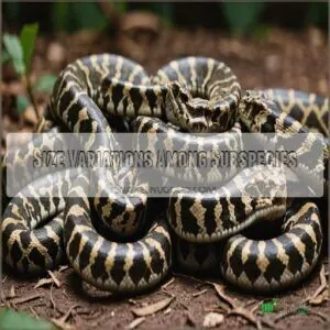 Size Variations Among Subspecies Size Variations Among Subspecies