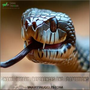 Snake Dietary Preferences and Adaptations