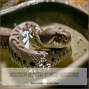 Soaking Snakes in Soap Solution