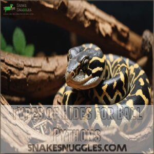 Types of Hides for Ball Pythons