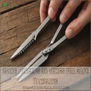 Using Forceps or Tongs for Safe Handling