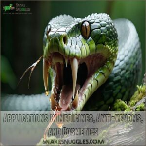 Applications in Medicines, Anti-venoms, and Cosmetics