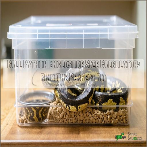 ball python enclosure size calculator