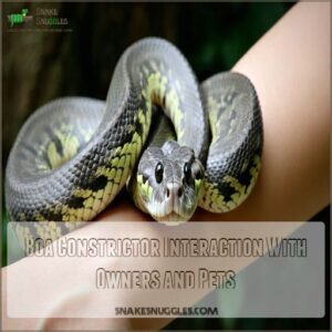 Boa Constrictor Interaction With Owners and Pets