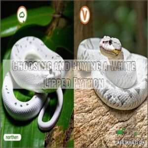 Choosing and Buying a White Lipped Python