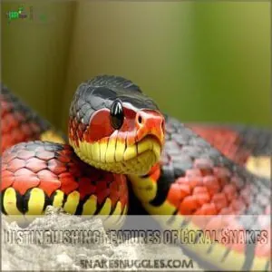 Distinguishing Features of Coral Snakes Distinguishing Features of Coral Snakes