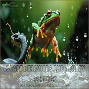 Escape Behaviors and Agility of Frogs