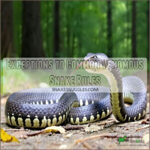 Exceptions to Common Venomous Snake Rules