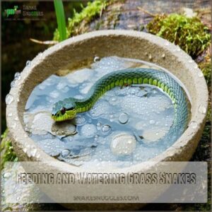 Feeding and Watering Grass Snakes