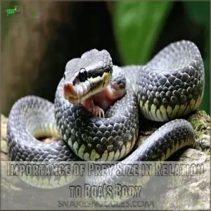 Importance of Prey Size in Relation to Boa's Body Importance of Prey Size in Relation to Boa's Body