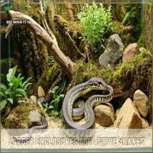 Larger Enclosures for Active Snakes