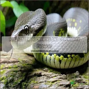 Midsection Thickening and Coloration Changes Midsection Thickening and Coloration Changes