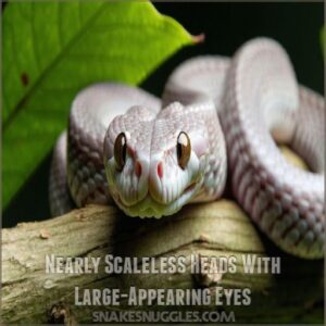 Nearly Scaleless Heads With Large-Appearing Eyes