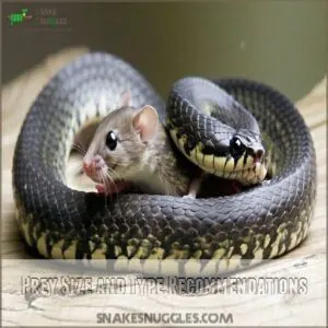 Prey Size and Type Recommendations Prey Size and Type Recommendations