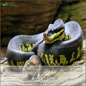 Special Dietary Needs for Breeding Ball Pythons