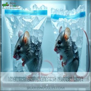 Thawing and Warming Frozen Mice