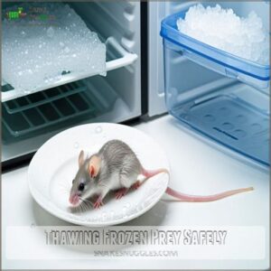 Thawing Frozen Prey Safely