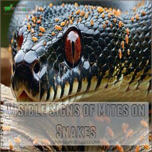 Visible Signs of Mites on Snakes