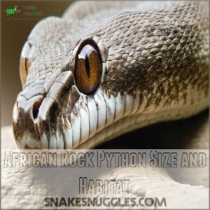 African Rock Python Size and Habitat