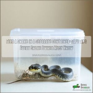 feed a snake in a separate container