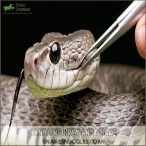 Handling Prey and Snake