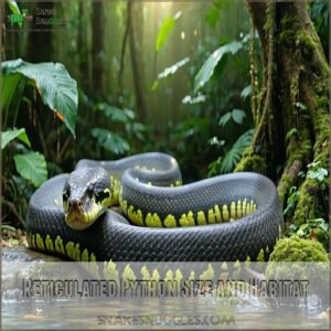 Reticulated Python Size and Habitat