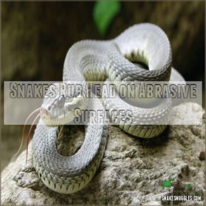 Snakes Rub Head on Abrasive Surfaces