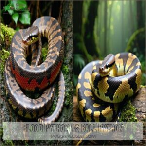 blood python vs ball python