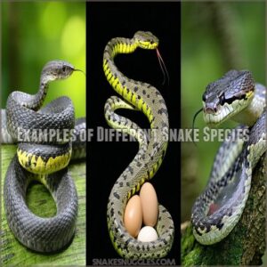 Examples of Different Snake Species