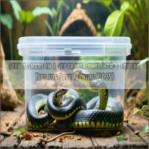 feed a snake in a separate container