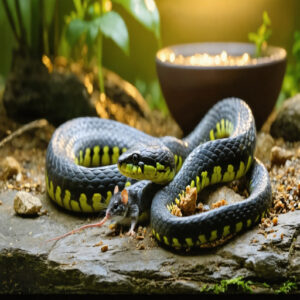 feeding a juvenile snake