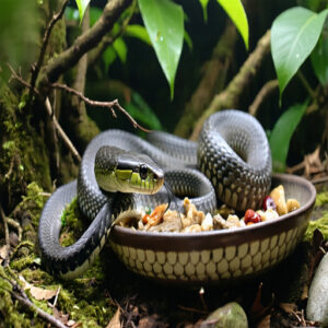 Feeding Behaviors of a Snake at Ease