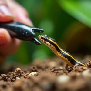 Hand-Feeding Baby Garter Snakes